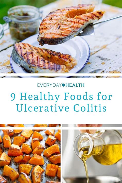 Overview of symptoms of ulcerative colitis, which may include diarrhea, rectal bleeding, and pain. 9 Healthy Foods for Ulcerative Colitis | Ulcerative ...