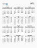 Free 1971 Calendars in PDF, Word, Excel