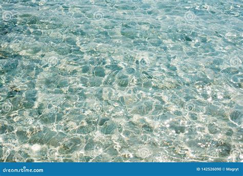 Clear Transparent Sea Water Natural Marine Background Blue Ocean