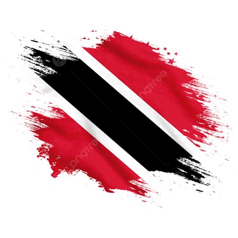 Trinidad And Tobago New Watercolor Flag Brush Trinidad And Tobago
