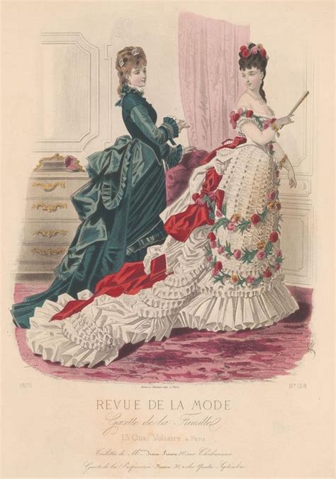 Revue De La Mode 1875 Victorian Fashion Fashion History Fashion Plates