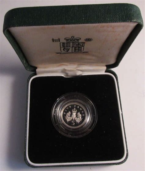 1990 Royal Mint Silver Proof Piedfort 5p Five Pence Coin Boxed With Coa
