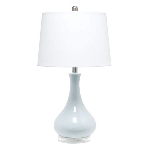 2625 In Light Blue Droplet Table Lamp With Fabric Shade Lht 4005 Lt