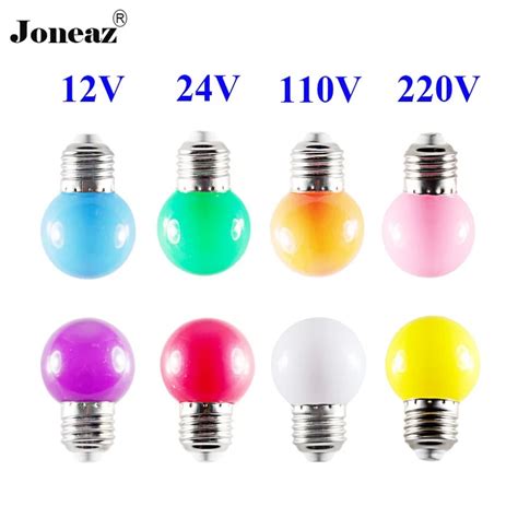 5x E27 B22 Rgb Ampoule Led Bulb 12v 24v 110v 220v Bombilla Colores 05w