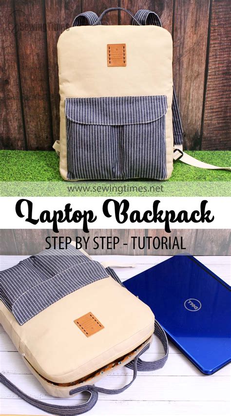 Diy 15″ Laptop Backpack Slim Backpack Sewing Tutorial Laptop Bag