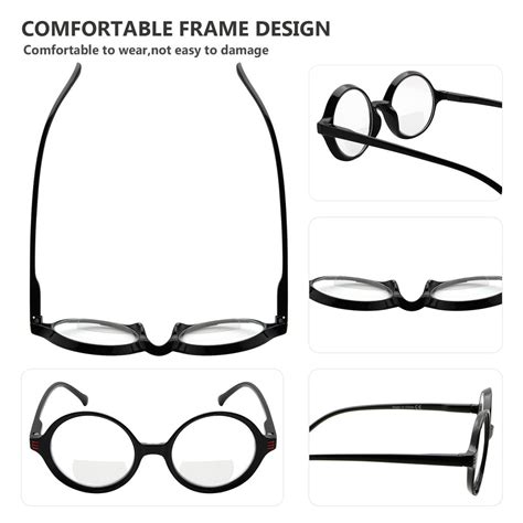 4 Pack Stylish Round Bifocal Reading Glasses Women