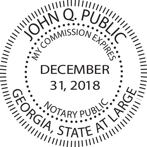 Georgia Notary Public Round Stamp