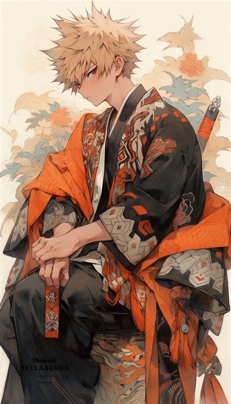 Katsuki Bakugou In Kimono Explosive Elegance Art From My Hero Academia