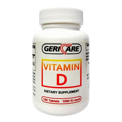 Vitamin D 3 Tablets 1000iu Bottle Of 100
