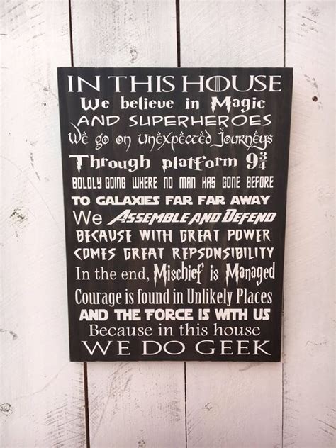 In This House We Do Geek Customize Wooden Sign Make Your Own