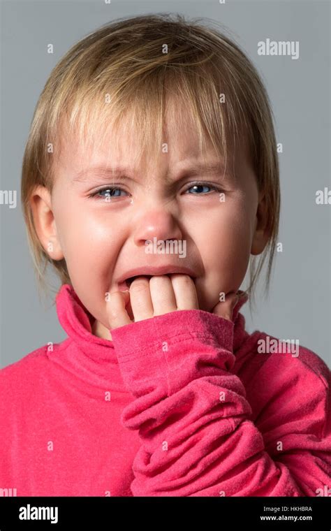 Crying Baby Girl Isolated Stock Photo Alamy