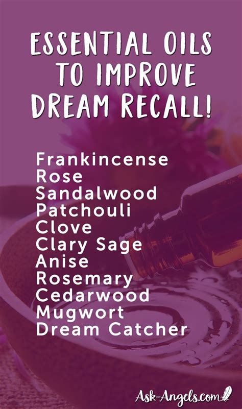 learn more about these top essential oils for remembering your dreams or for promoting sweet
