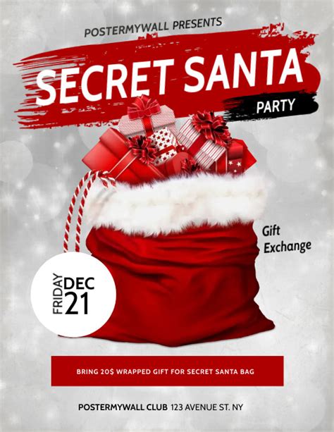 Secret Santa Flyer Template Postermywall