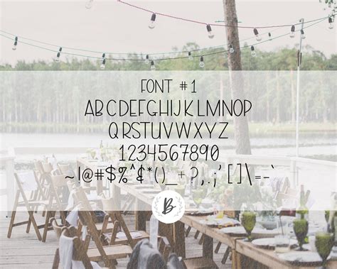 Rustic Wedding Font Bundle Package Of 7 Seven Fonts Included Etsy