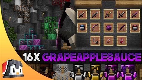 Grapeapplesauce 16x Mcpe Pvp Texture Pack Fps Friendly Youtube