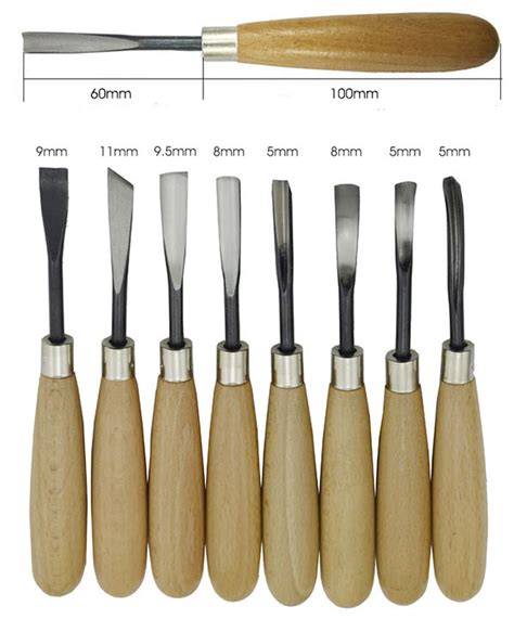 Each blade is tempered and precisely ground. 8Pcs Wood Carving Chisels Set : MAKERALOT, Maker Tools and ...