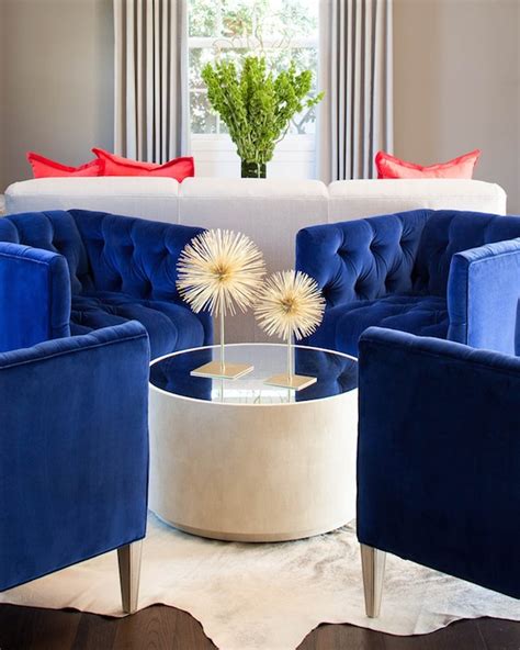 A technique like this one, which is mixing and matching. 10 Beautiful Blue Accent Chairs for the Living Room