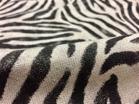 Zebra Animal Print Fabric Linen Look Curtains Upholstery Dressmaking