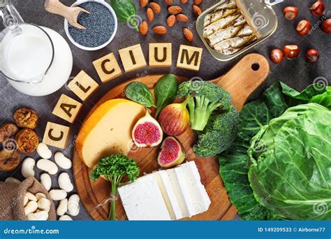Foods Rich In Calcium Stock Image Image Of Healthy 149209533