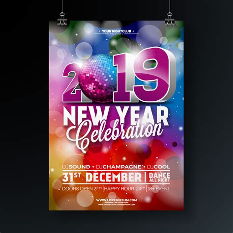 New Year Party Celebration Poster 331259 Vector Art At Vecteezy
