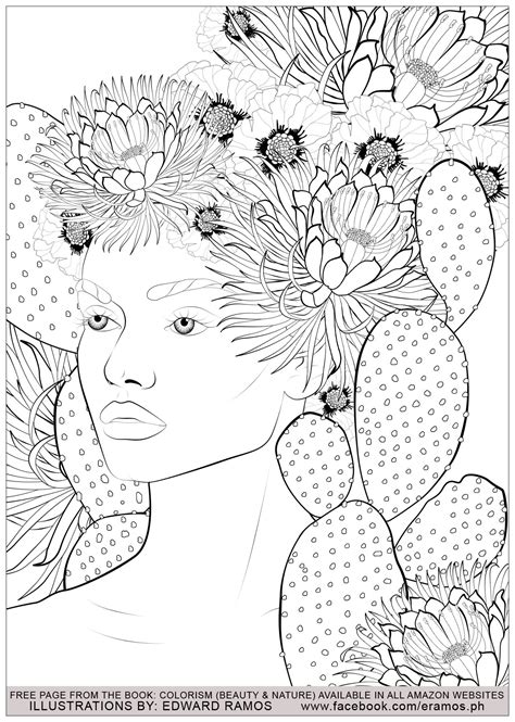 Save your aesthetic coloring pages on the pc and send it to print. Beauty and nature edward ramos 13 - Anti stress Adult Coloring Pages
