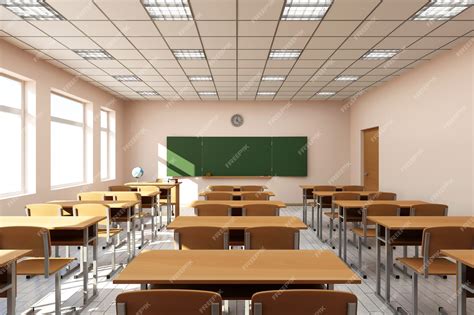 Premium Photo Modern Classroom Interior In Light Tones