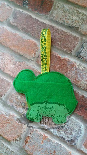 Turtle Gift Card Holder Ornament In The Hoop Digital Embroidery