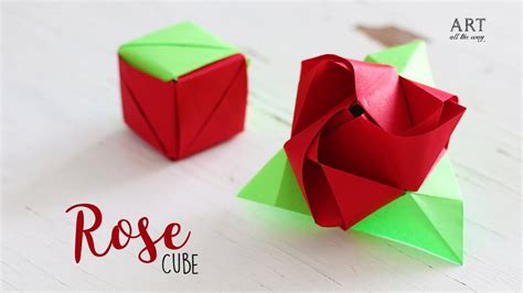 Diy Magic Rose Cube Paper Craft Ideas Origami Rose Youtube