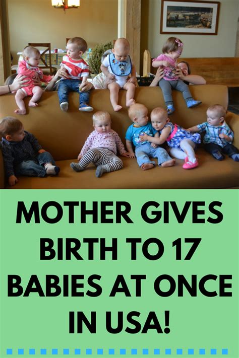 Mother Gives Birth To 17 Babies At Once In Usa Home Beauty Tips