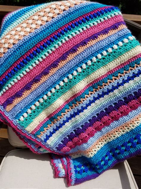 Multi Color Crochet Afghan Baby Afghan Baby Blanket Crochet
