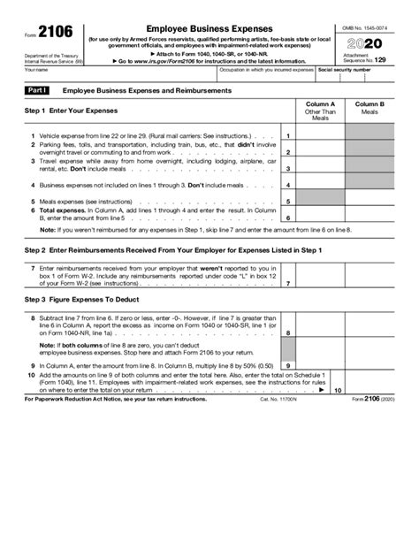 Form 2106 Turbotax Fill Online Printable Fillable Blank Form