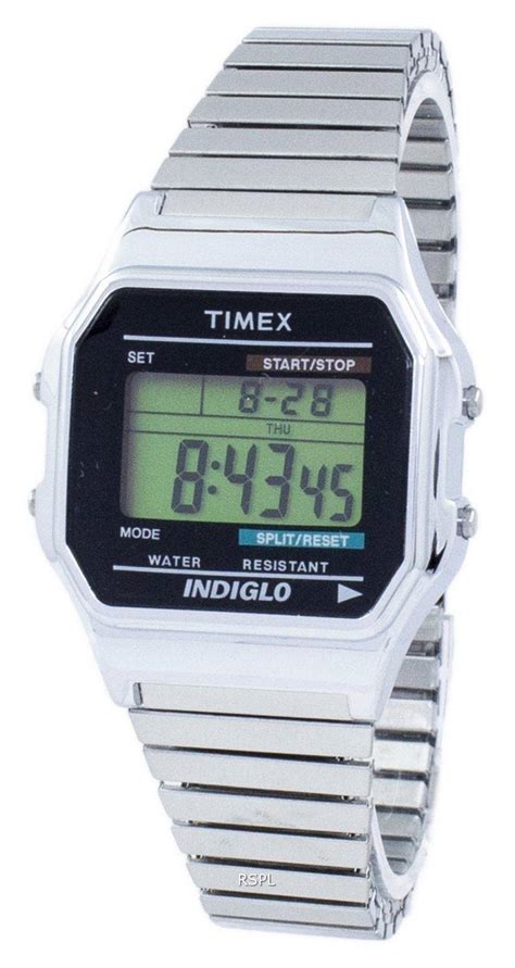 Timex Timeless Classic Indiglo Chronograph Alarm Digital T78587 Mens