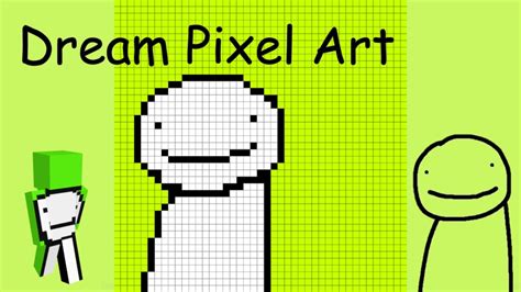 Dream Logo Minecraft Pixel Art With Grid Youtube