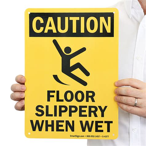 Floor Slippery When Wet Sign