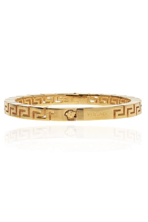 Versace Bracelet With Logo Gold In Metallic Lyst