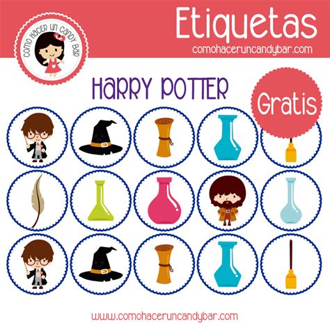 Paquete de animales mágicos pegatina. Harry Potter: Etiquetas para imprimir - Kits Imprimibles ...