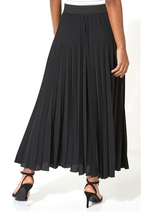 Pleated Maxi Skirt In Black Roman Originals Uk