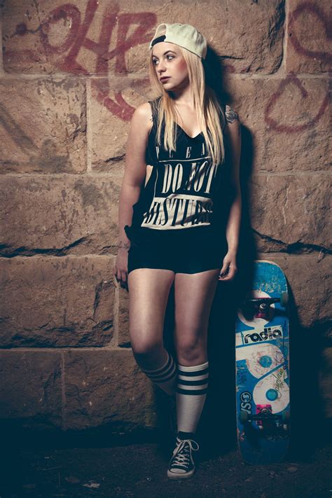 Skater Girl Skateboard Fashion Skater Girl Style Street Fashion Photography