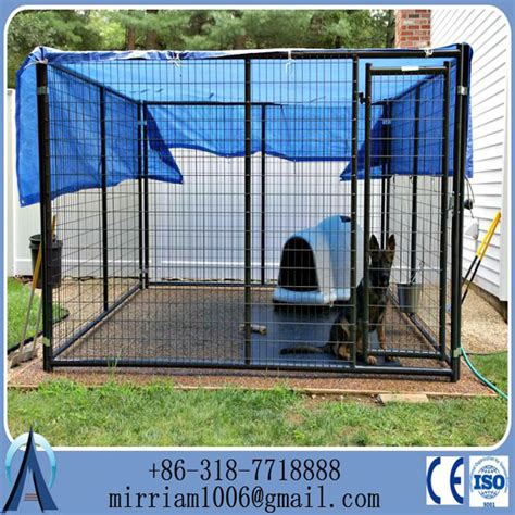 10x10x6 Foot Heavy Duty Large Welded Metal Dog Kennel Galvanized Cover