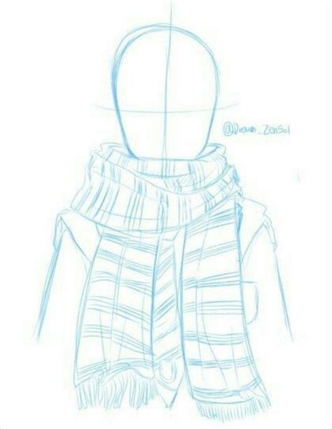 Scarf Drawing Reference And Sketches For Artists