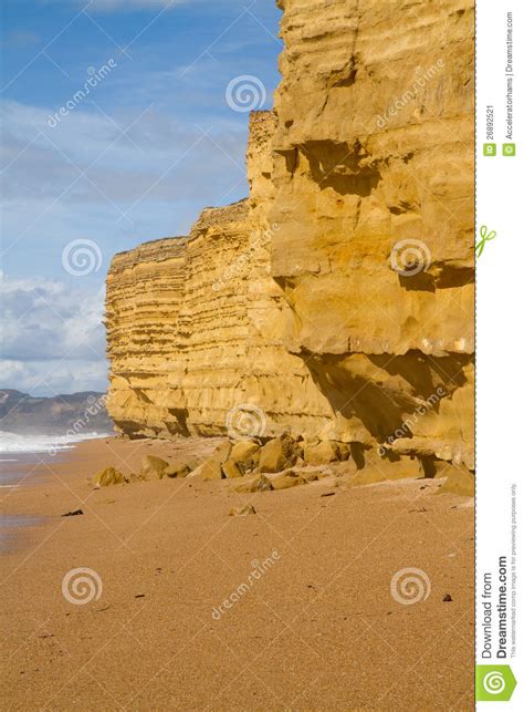 Sandstone At Burton Bradstock Beach Dorset Stock Image Image Of Beach