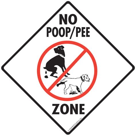 No Poop And Pee Zone Aluminum No Dog Pooping Sign Or Vinyl Sticker Ebay