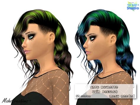 Mahocreations Anto Roulette Hair Recolor Mesh Needed