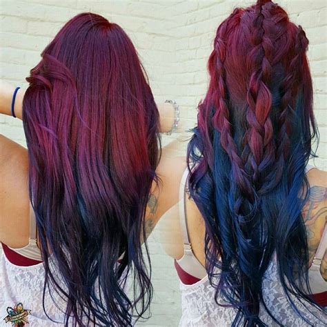 Hair Dye Colors Ombre Hair Color Purple Hair Red Hair To Blue Deep