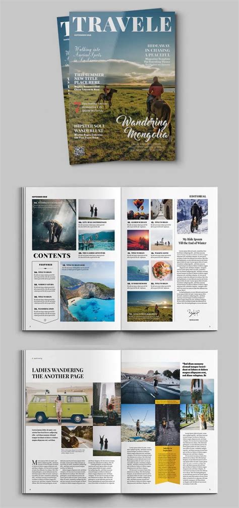 Travel Magazine Layout Design Indd Travel Magazine Layout Travel
