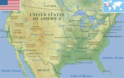 United States Of America World Atlas Find Fun Facts