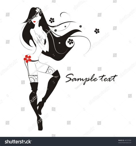 Beautiful Sexy Nude Girl Stock Vector Royalty Free 46757056