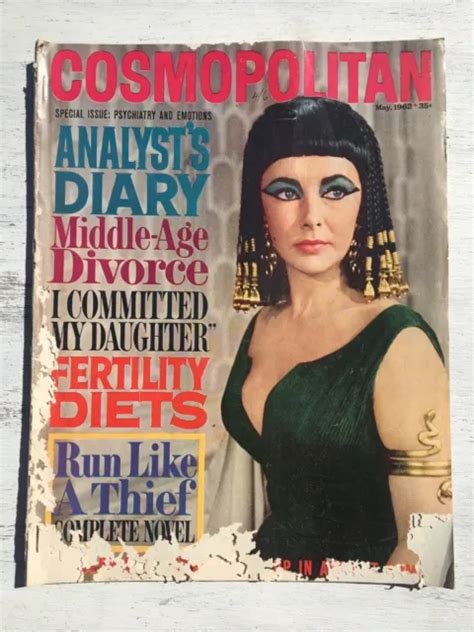 vintage 60 s cosmopolian magazine~ elizabeth taylor cleopatra ~ may 1962 7 74 picclick