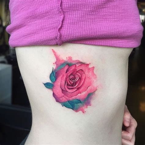 Tattoo Uploaded By Stacie Mayer • Watercolor Rose Tattoo By June Jung