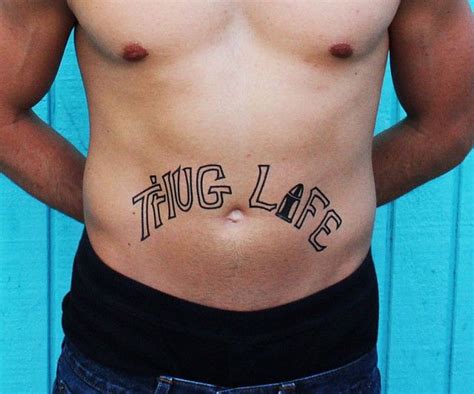 Thug Life Temporary Tattoos Thug Life Tattoo Tupac Thug Life Tattoo